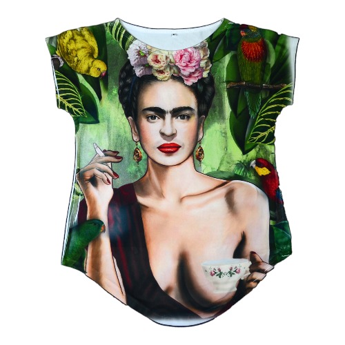 Playera Tena Frida Fumando